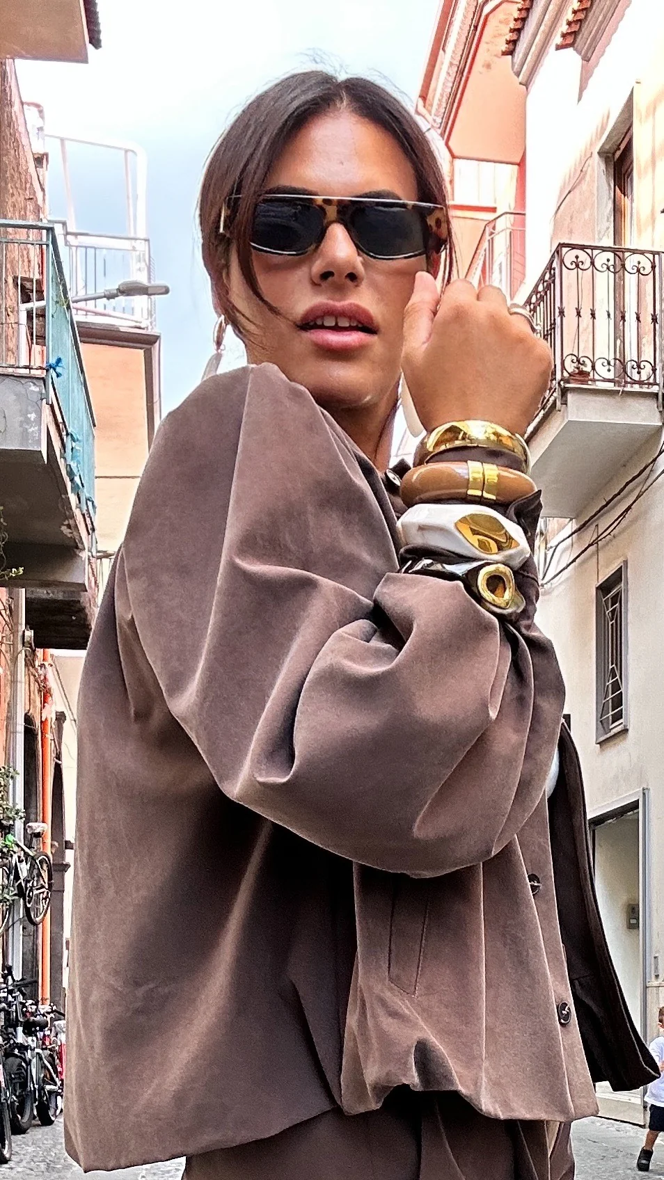 Bracciale in osso caffe - Image 2