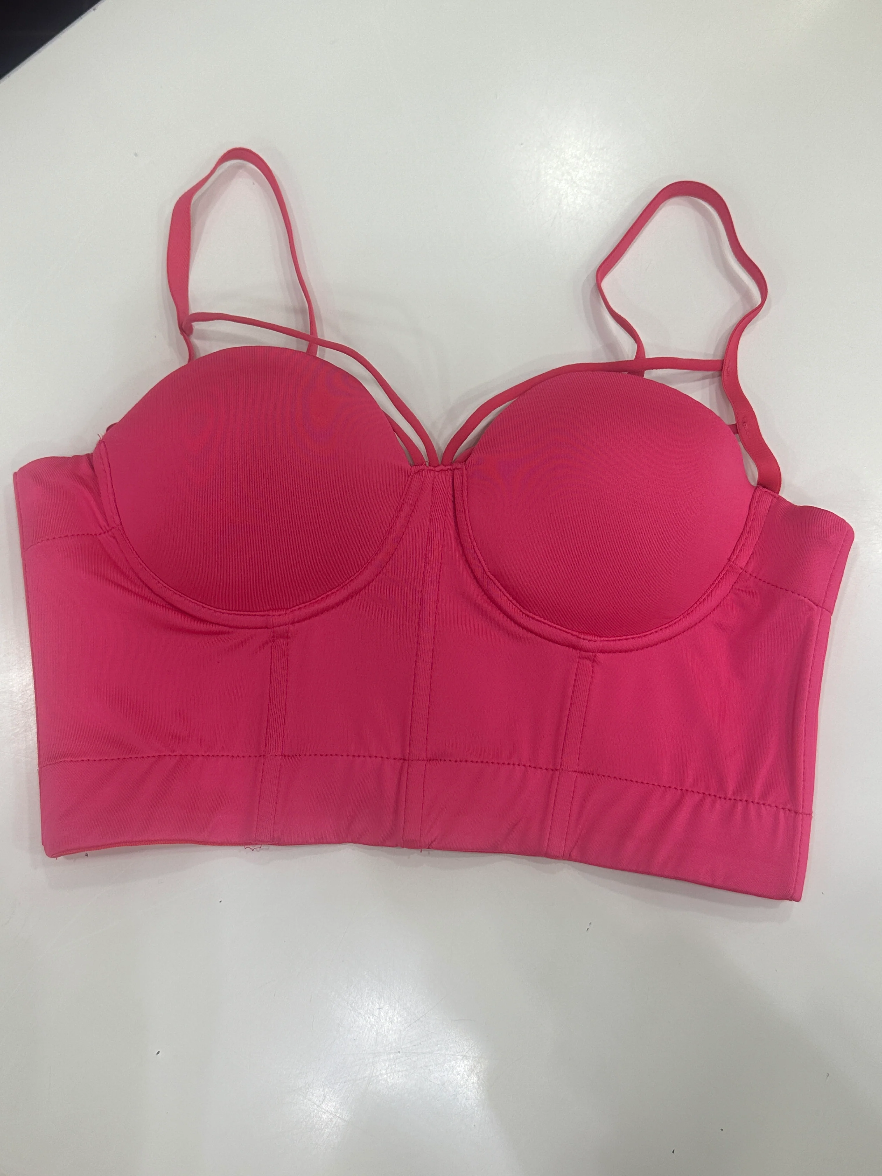 Bustino in raso Fuxia