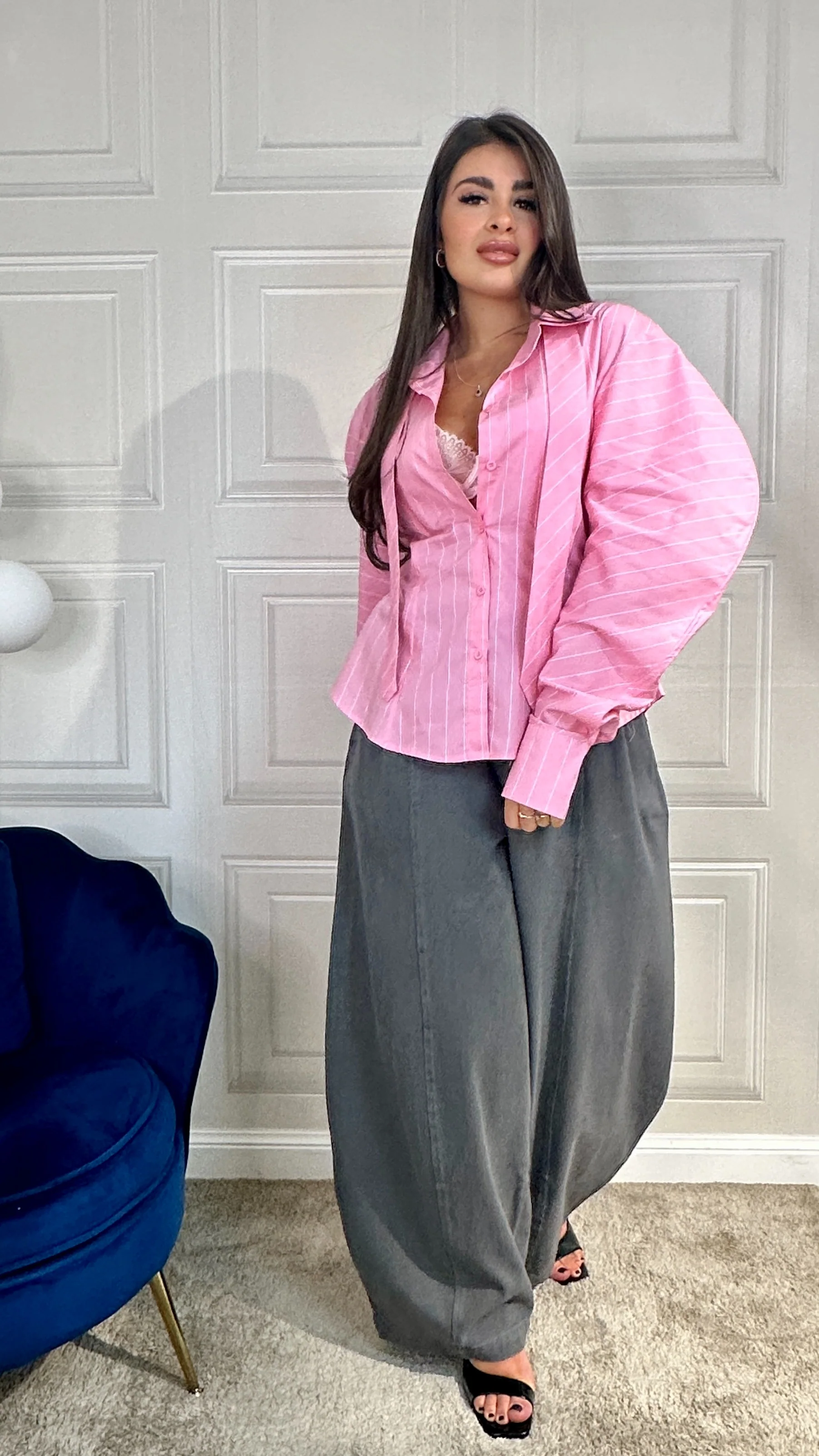 Camicia Adrian a righe rosa - Image 2