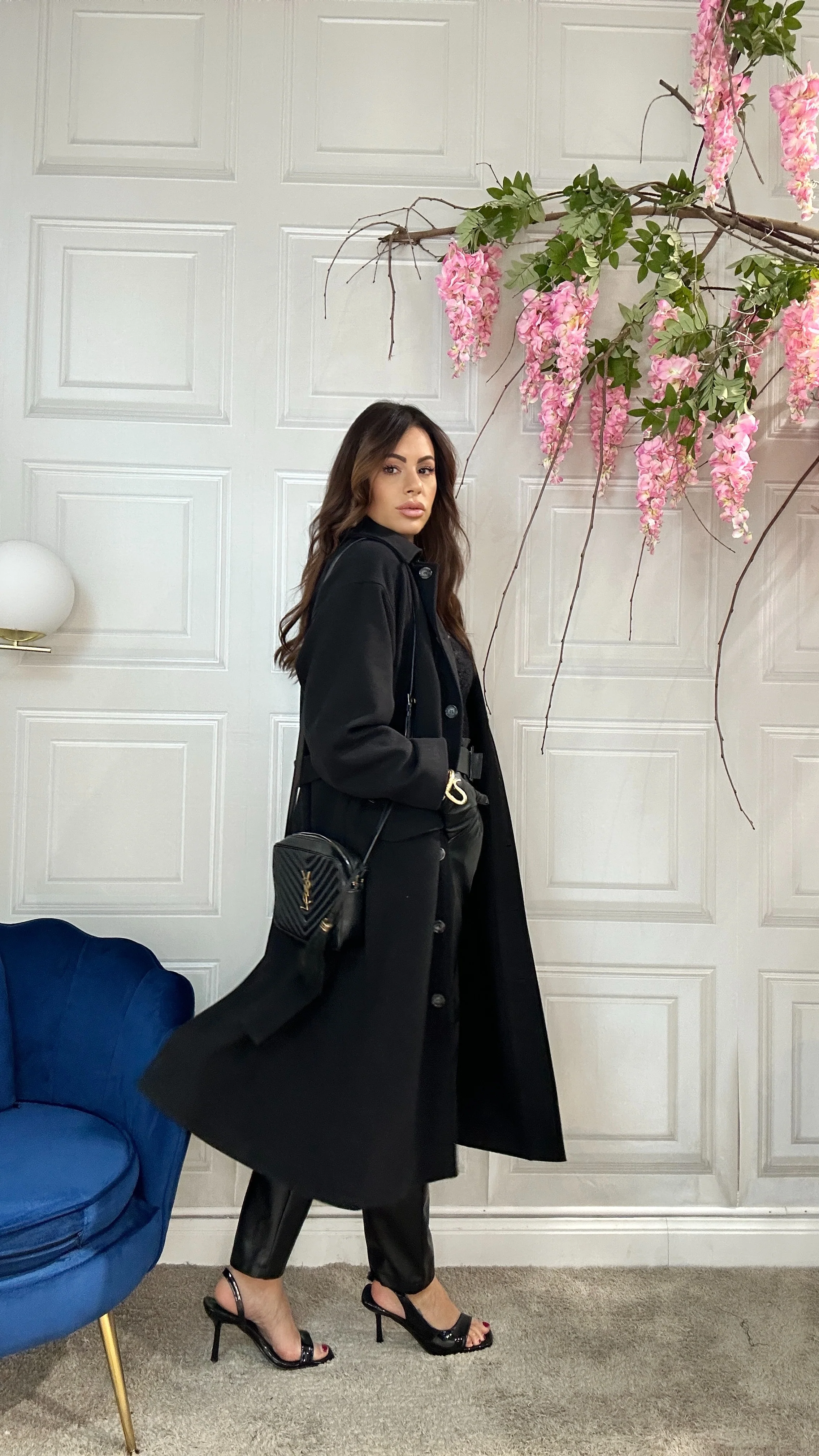 Cappotto Romina nero made in Italy