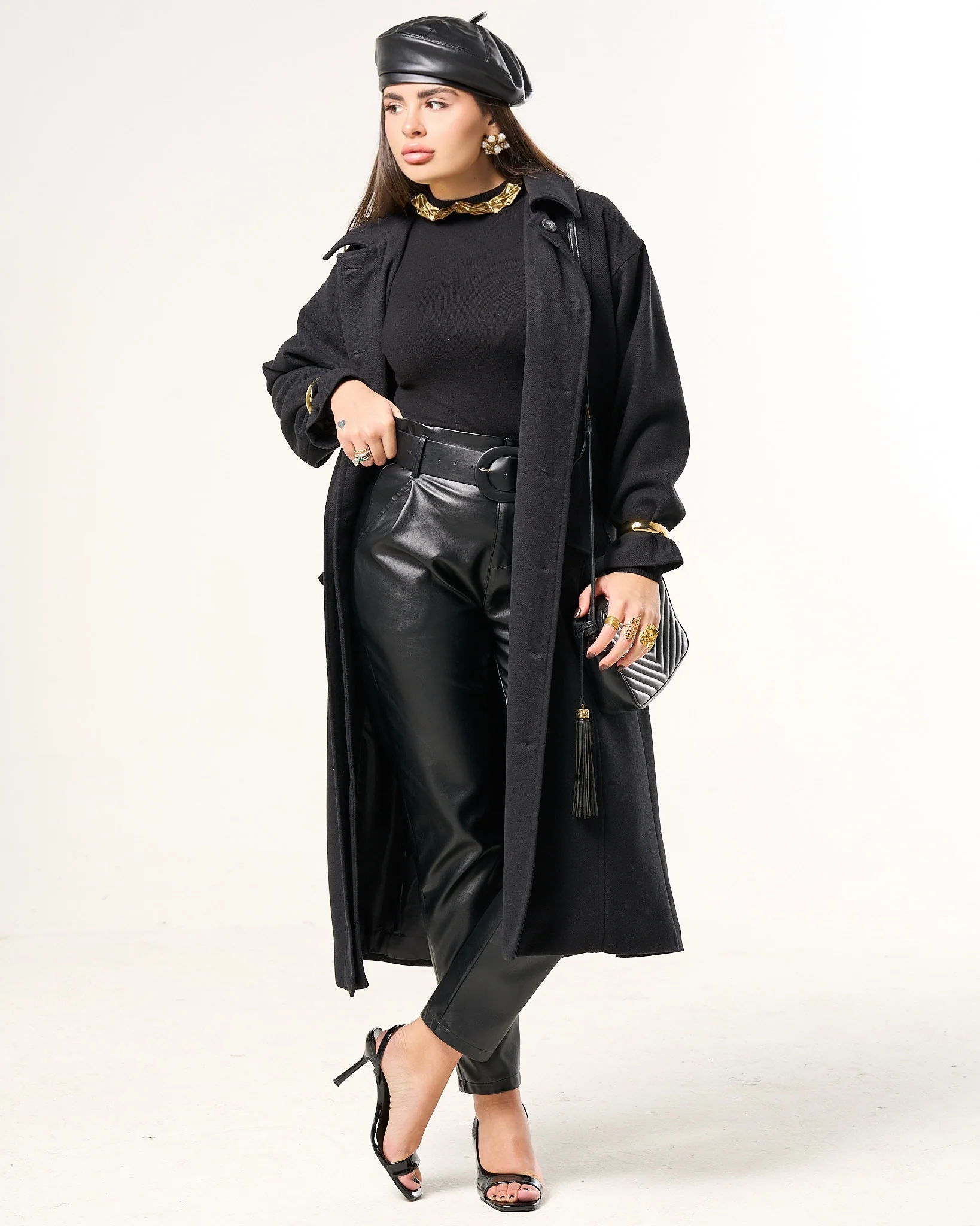 Cappotto Romina nero made in Italy - Image 10