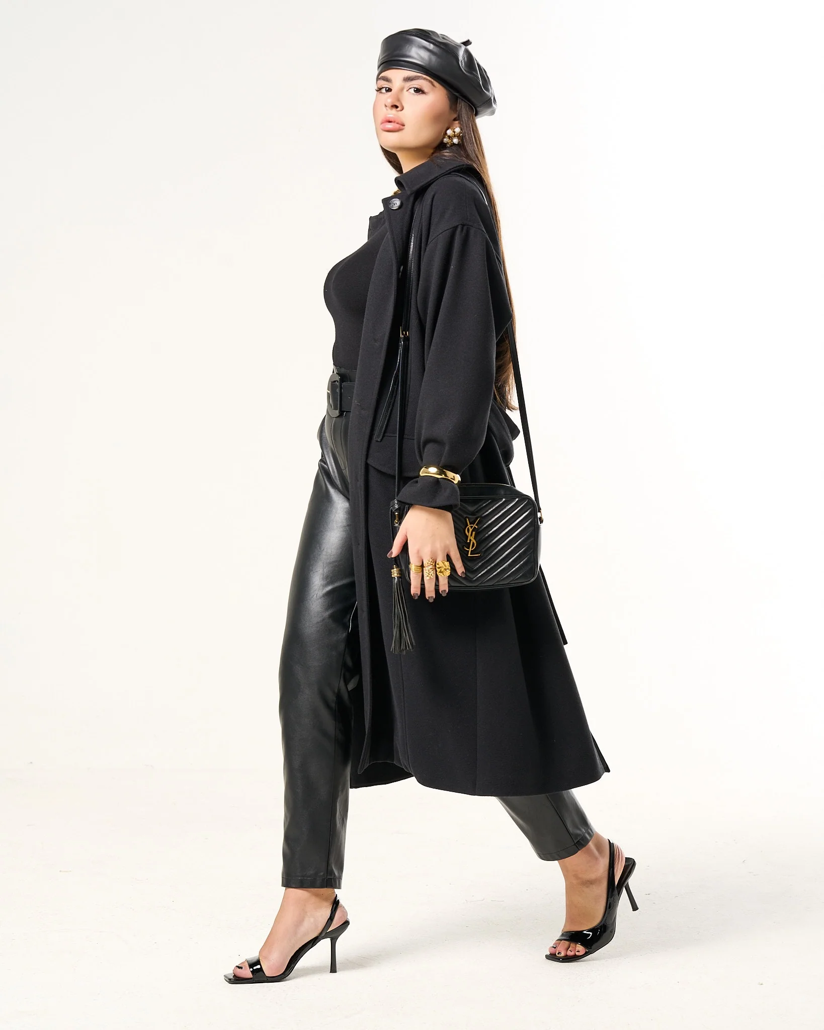 Cappotto Romina nero made in Italy - Image 5