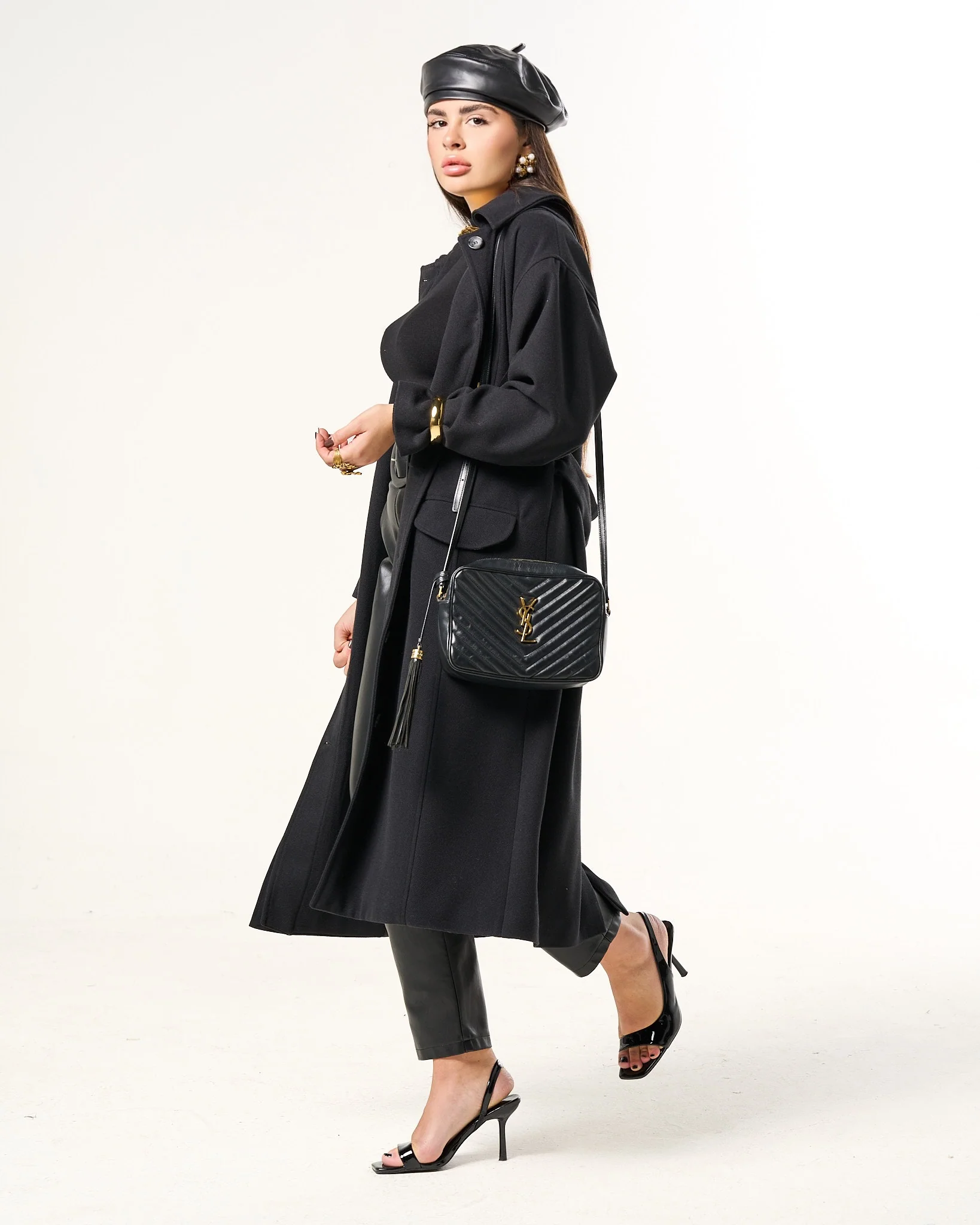 Cappotto Romina nero made in Italy - Image 6