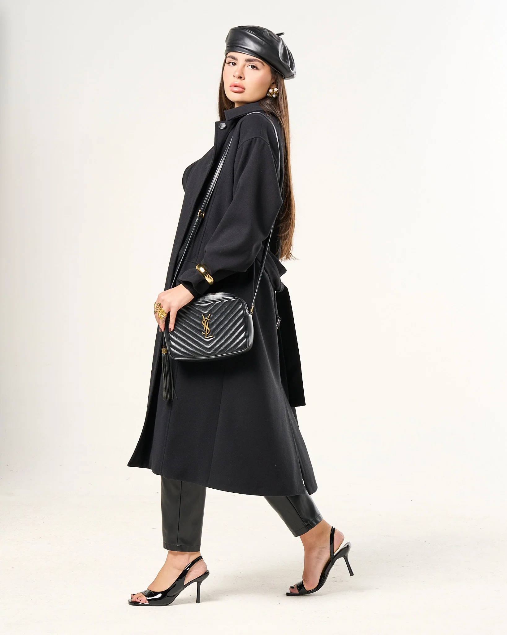 Cappotto Romina nero made in Italy - Image 7