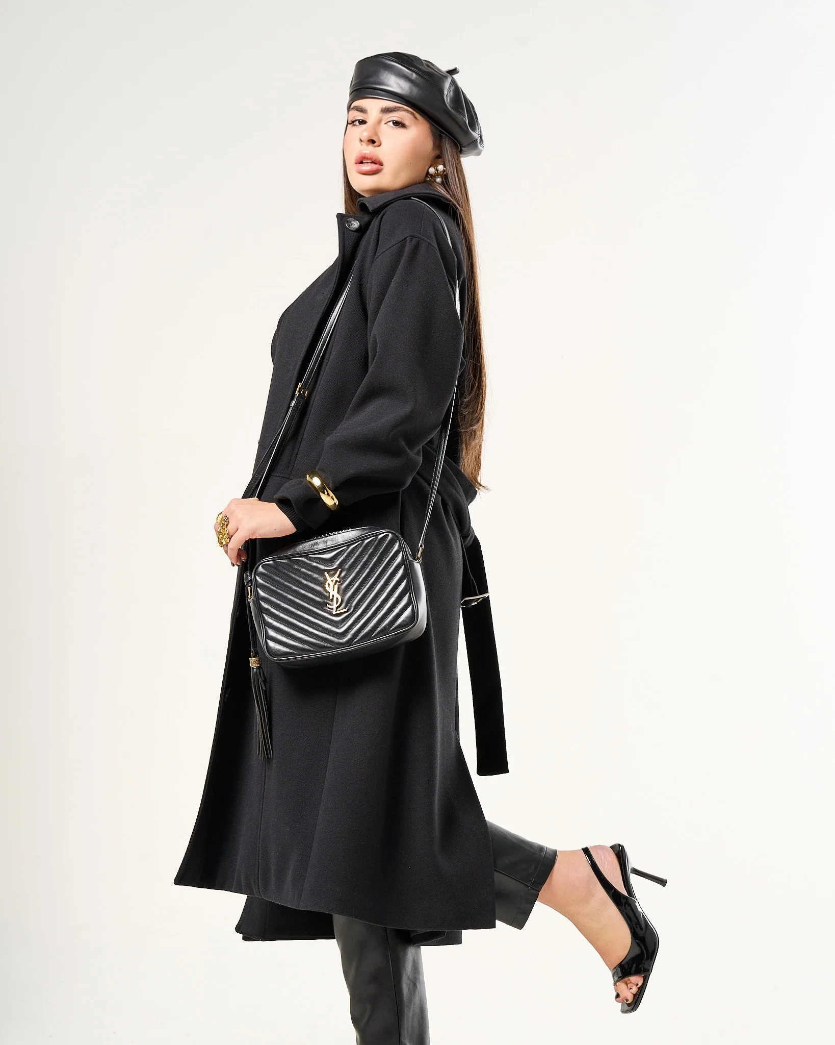 Cappotto Romina nero made in Italy - Image 9
