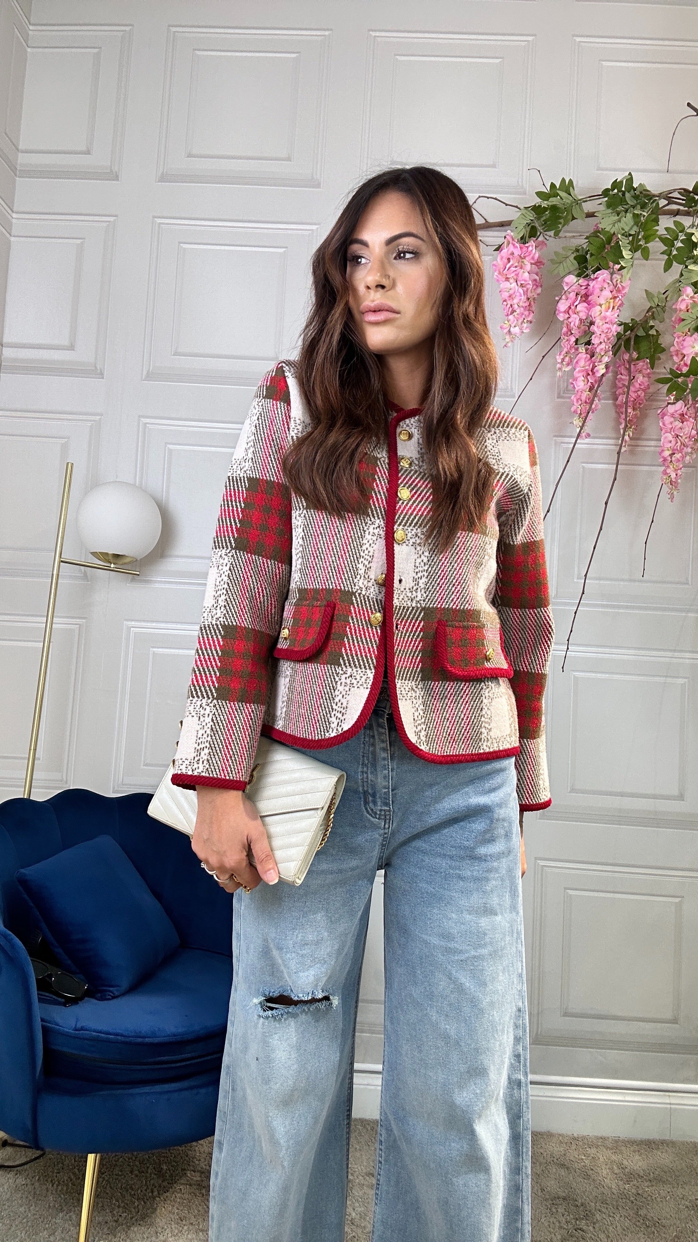 Cardigan B.mood Bianco/ rosso - Image 3