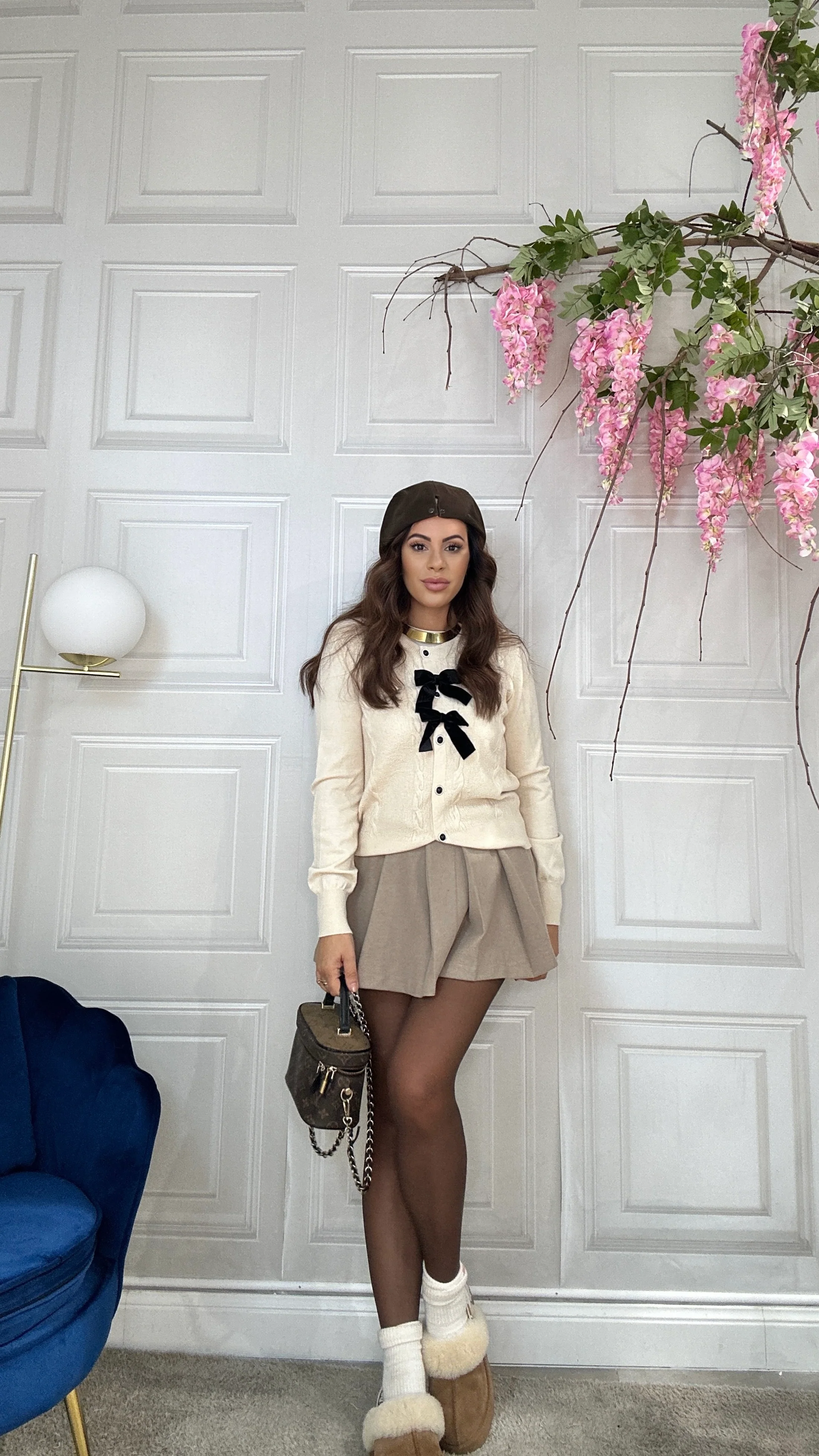 Cardigan fiocco variante beige - Image 3