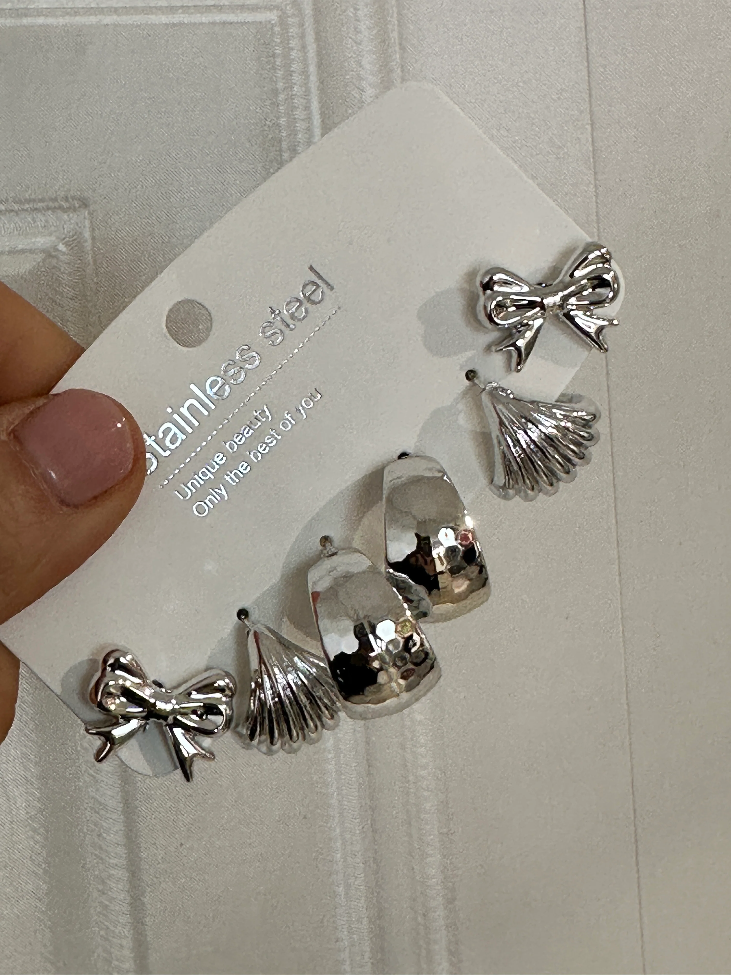 Combo orecchini argento