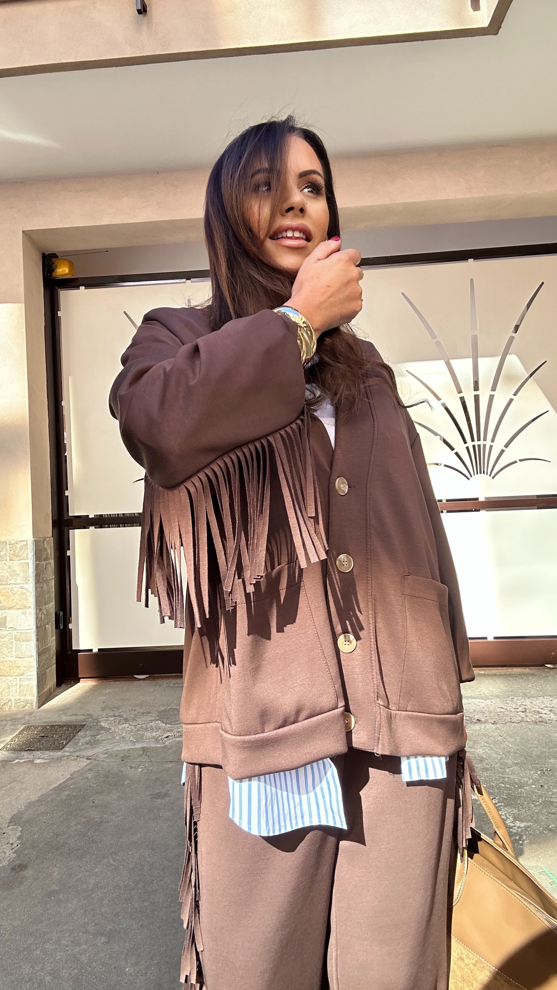 Coordinato frange marrone - Image 7