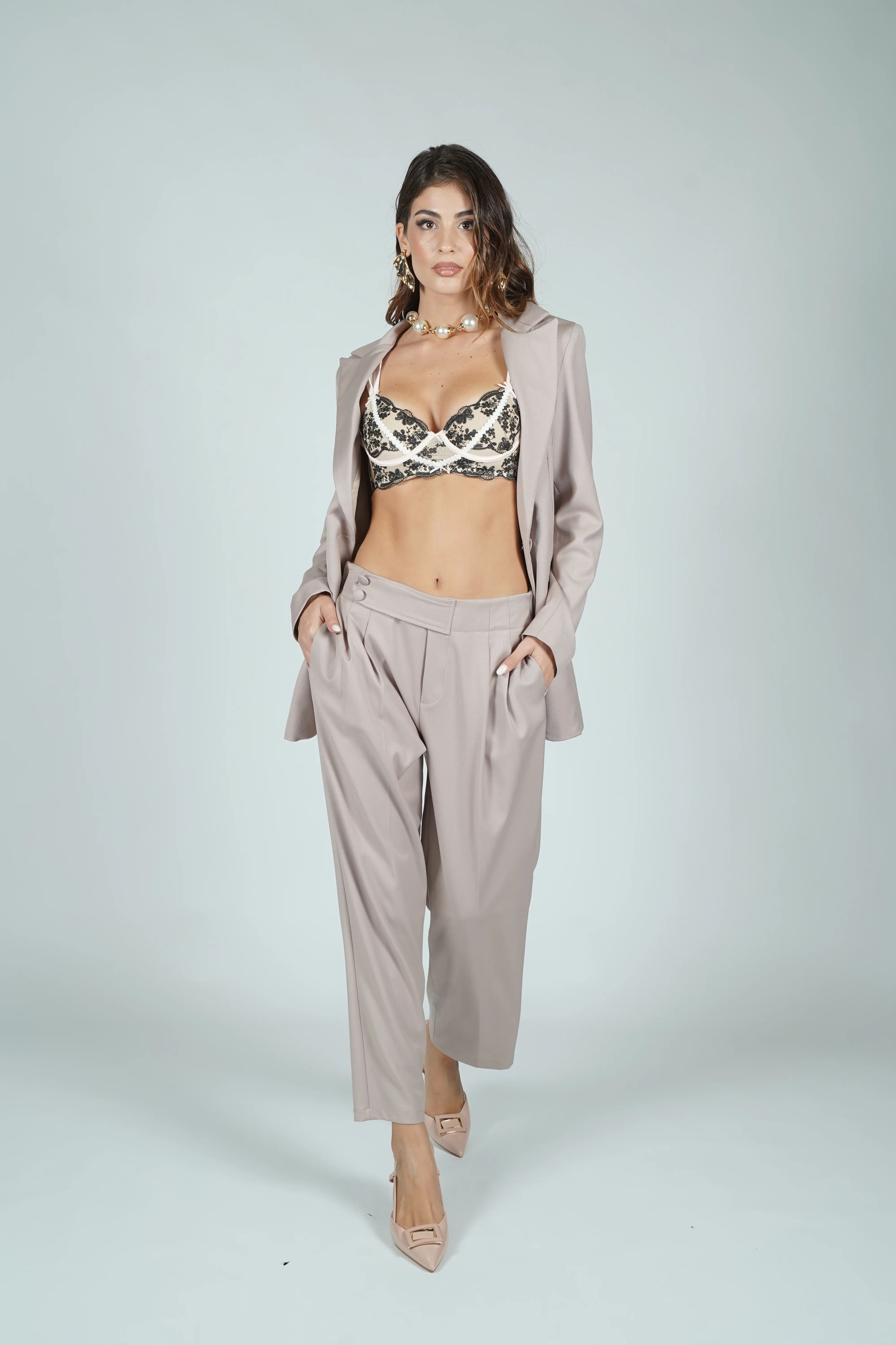 Pantalone Noemi by D’Alessandro Beige Chiaro - Image 3
