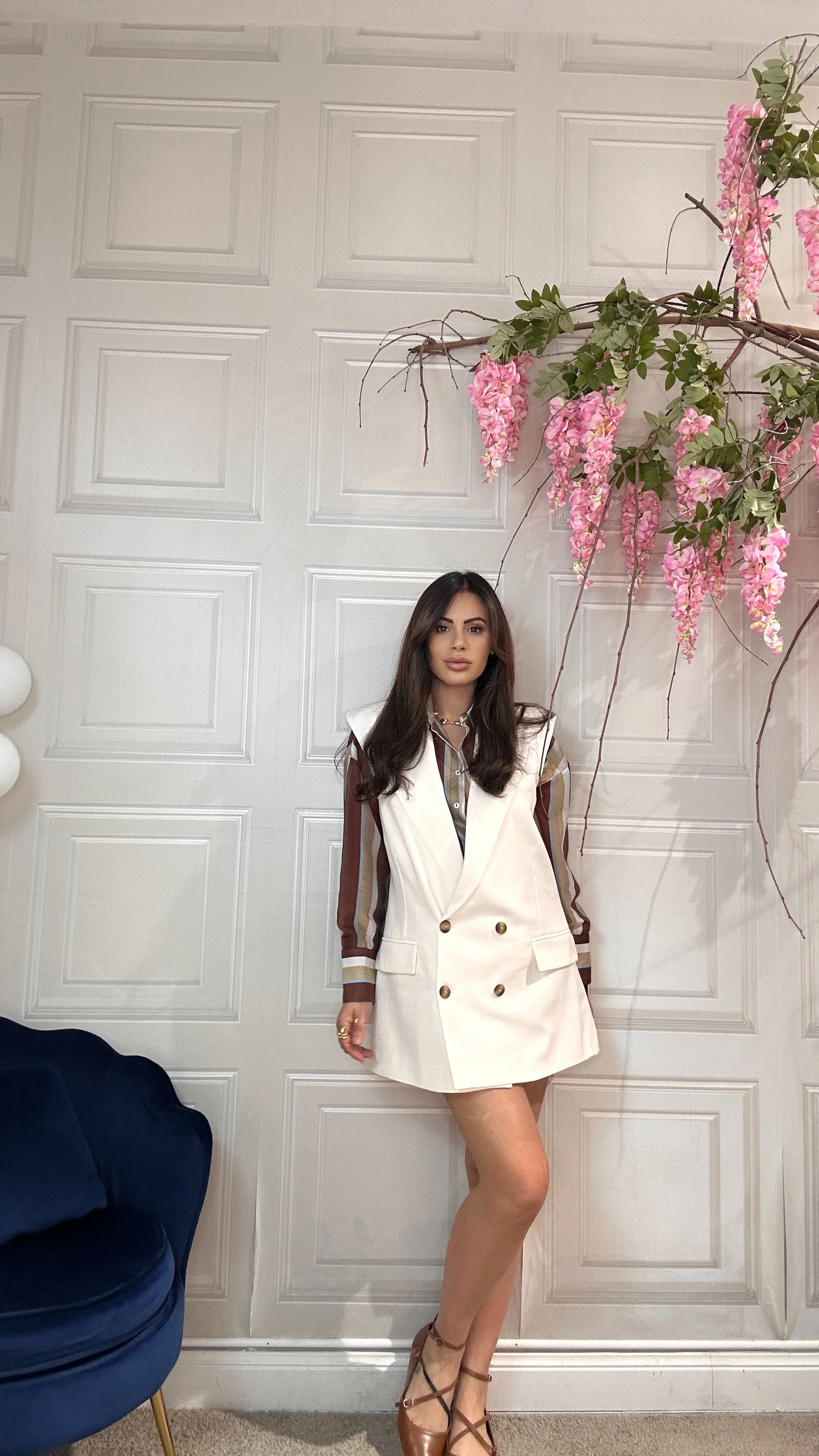 Gilet Maxi Giulia panna - Image 3