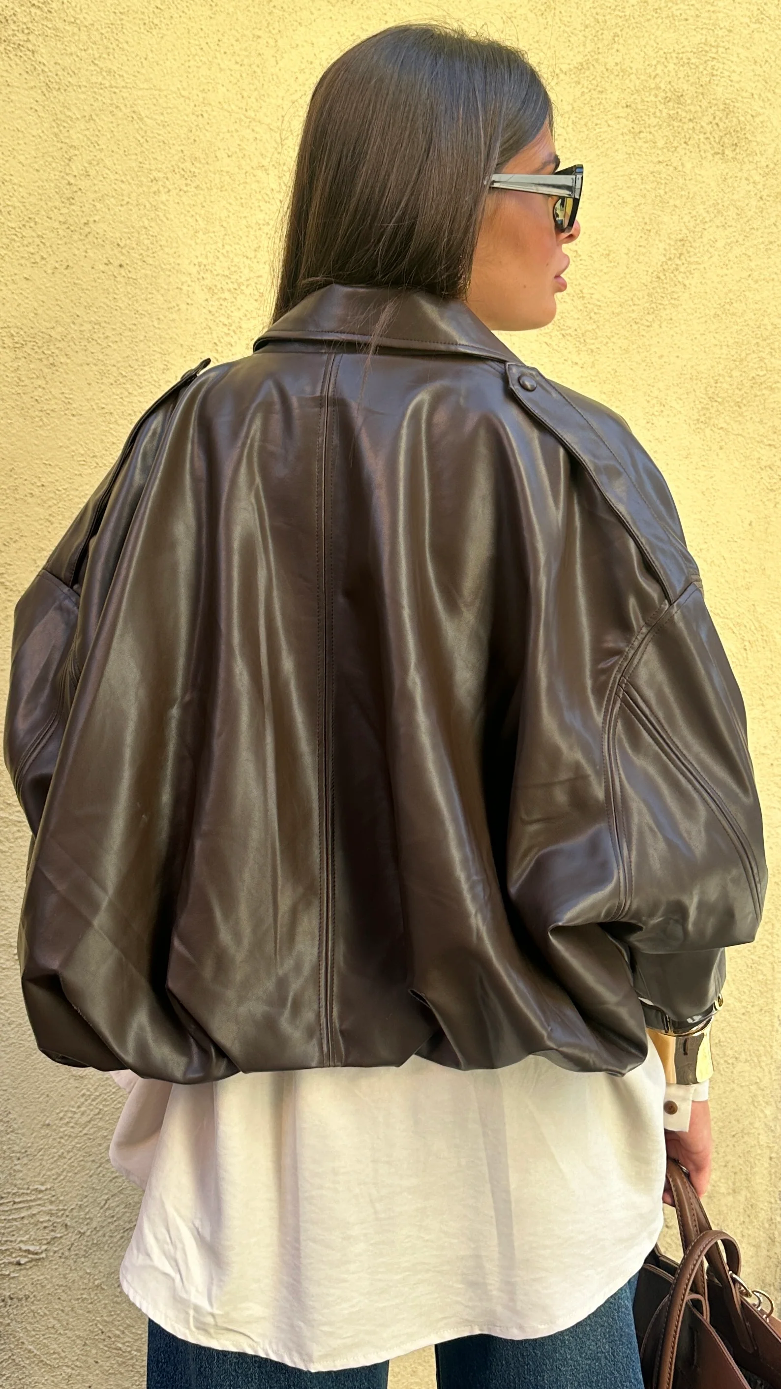 Giubbotto in simil pelle Oklahoma marrone - Image 8