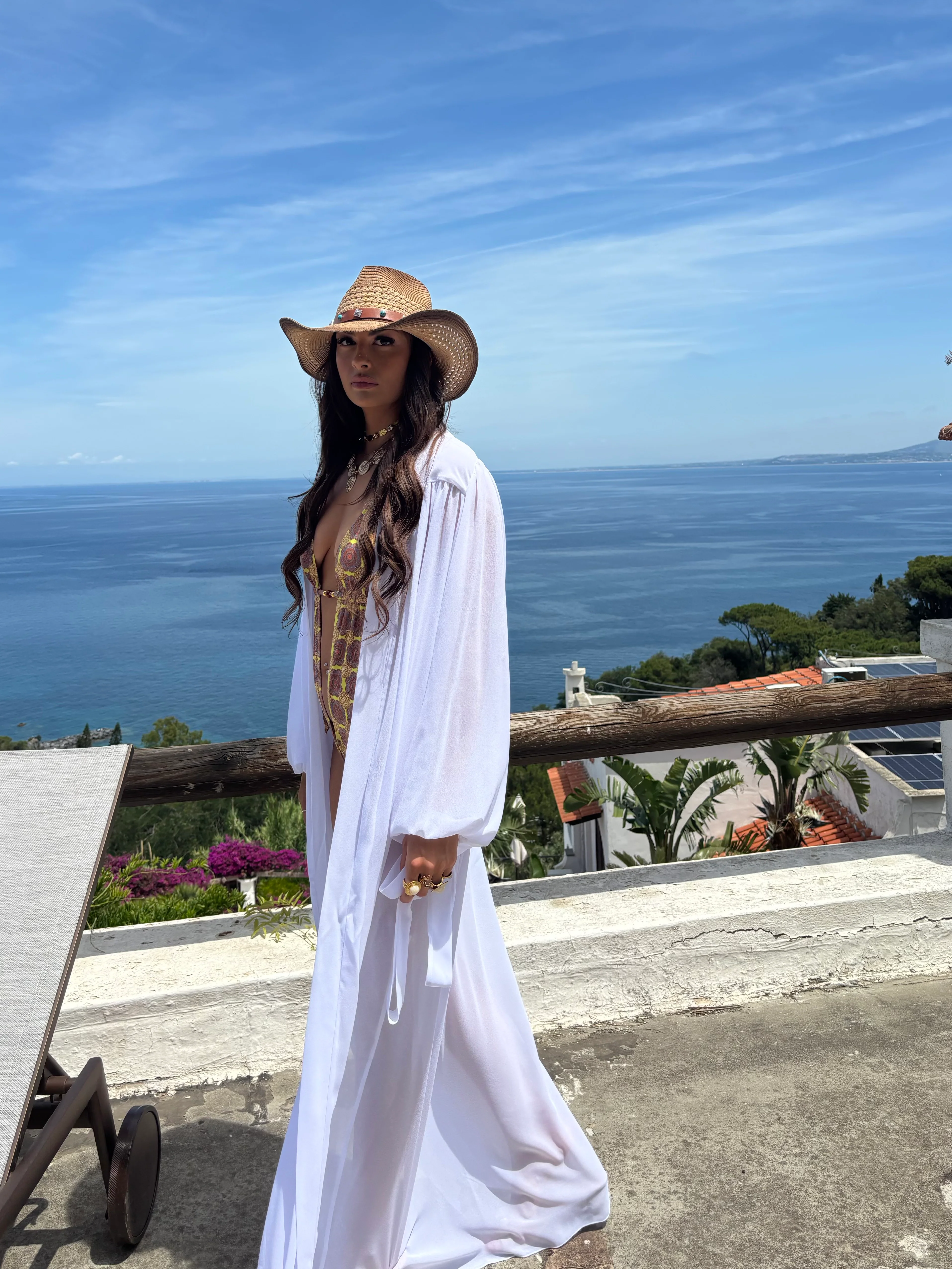 Kimono copri costume bianco - Image 5