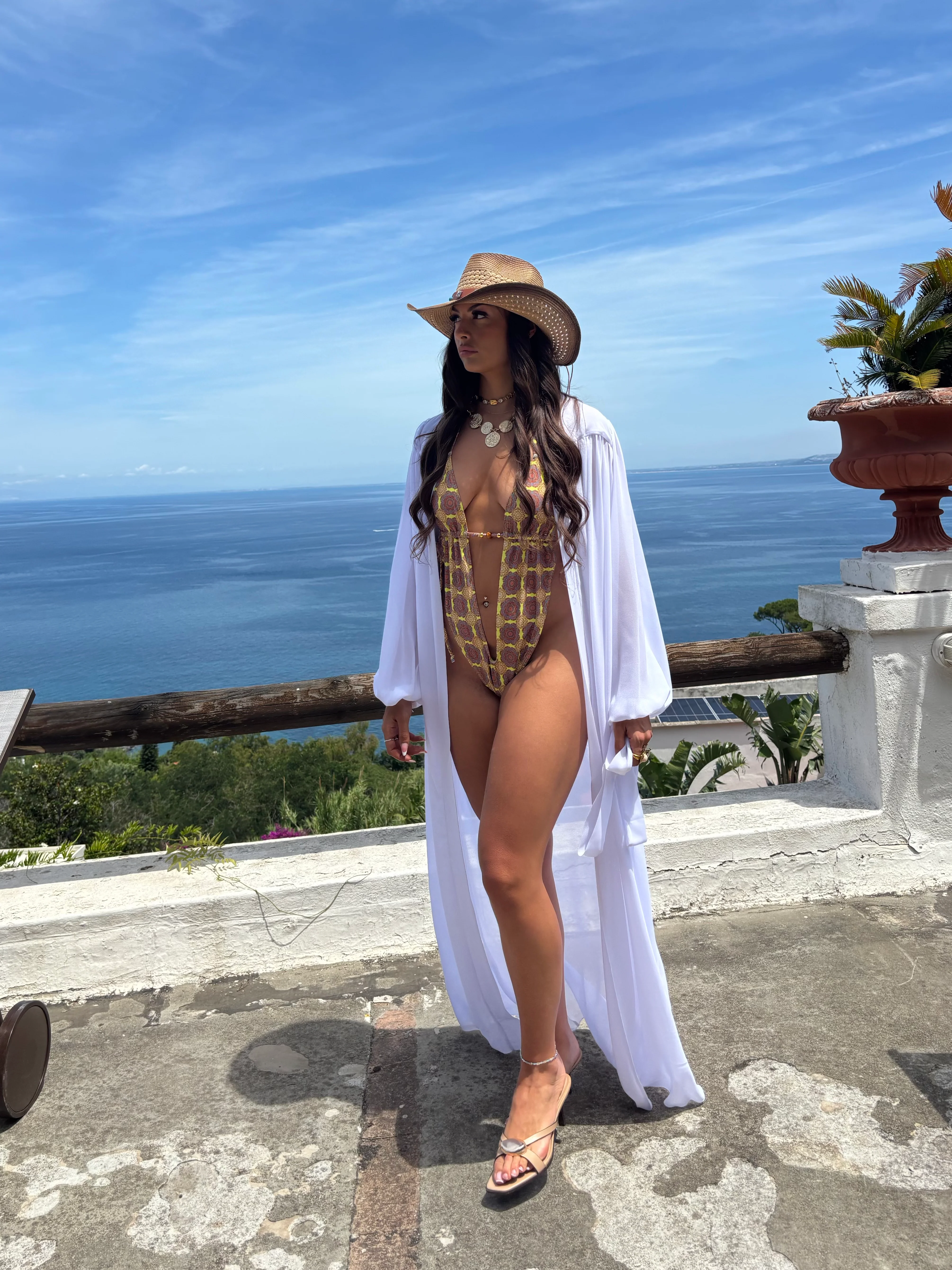 Kimono copri costume bianco - Image 6