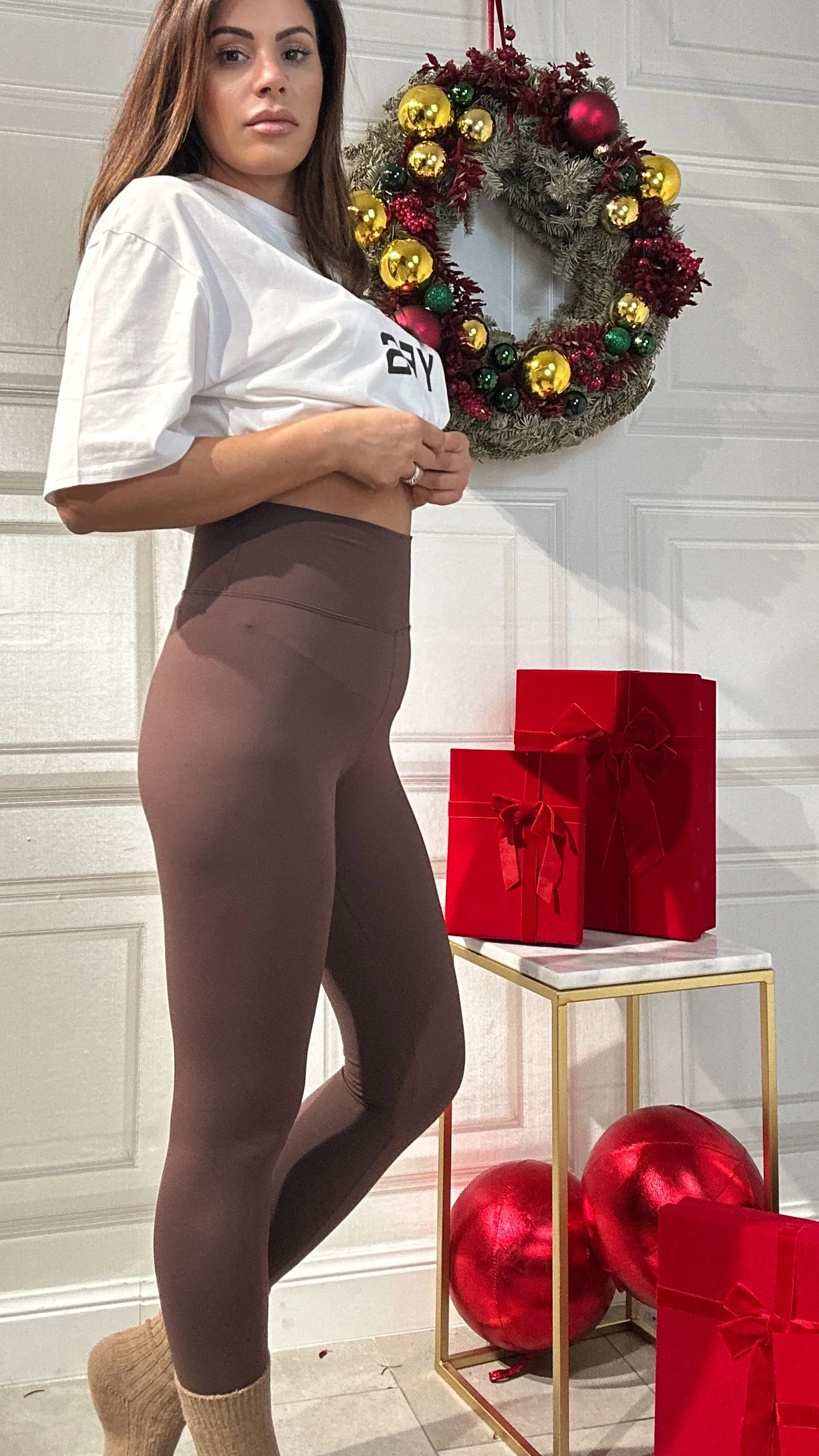 Leggins con ghette Marrone top quality - Image 2