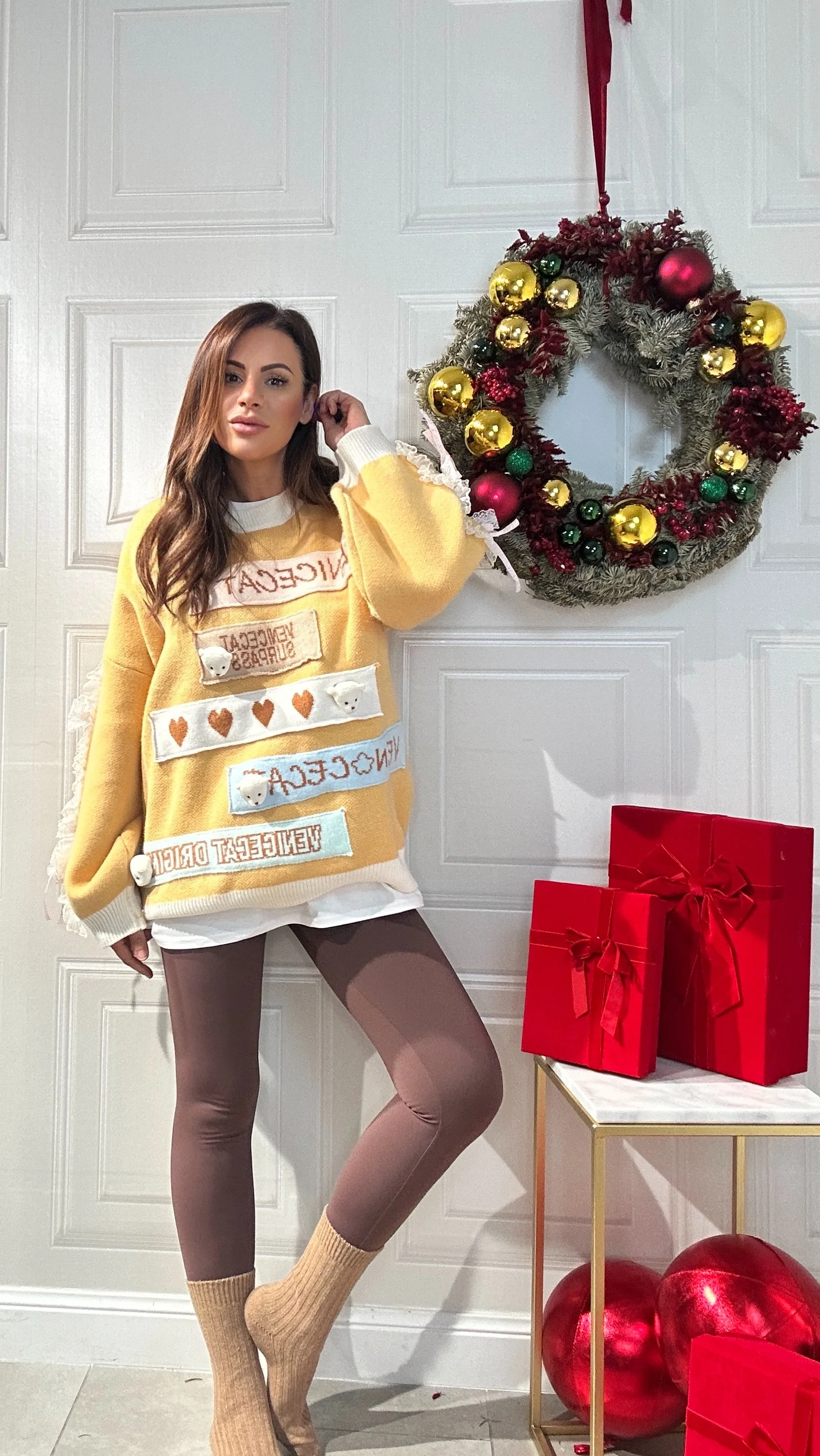 Leggins con ghette Marrone top quality - Image 3