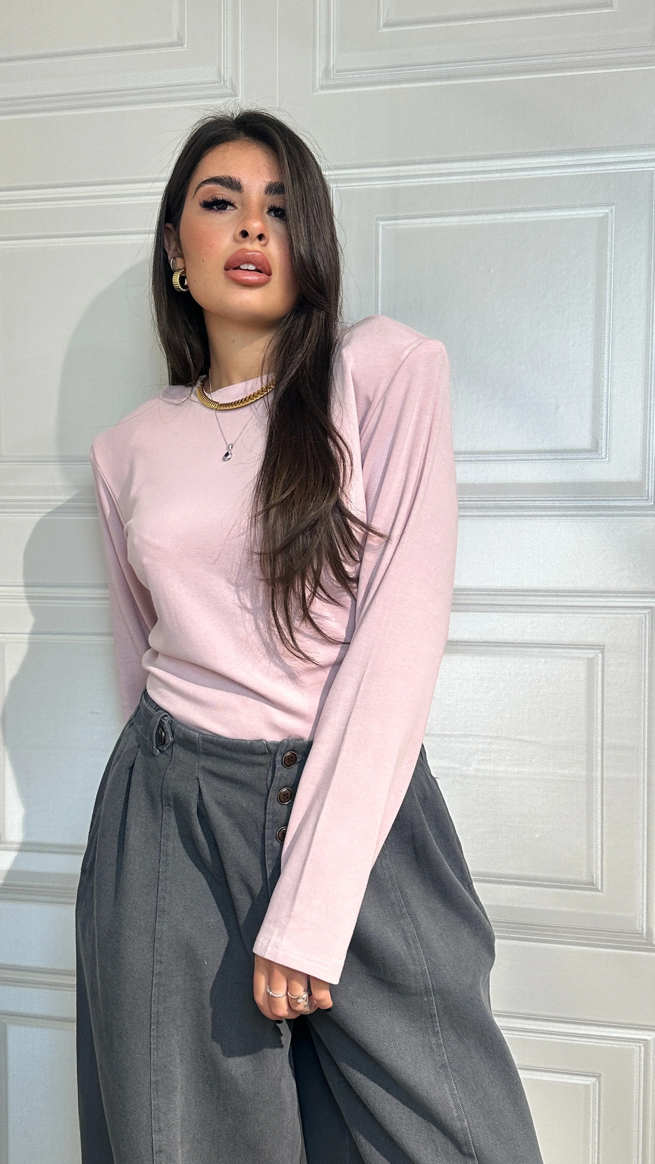 Maglia Kim con spalline Rosa