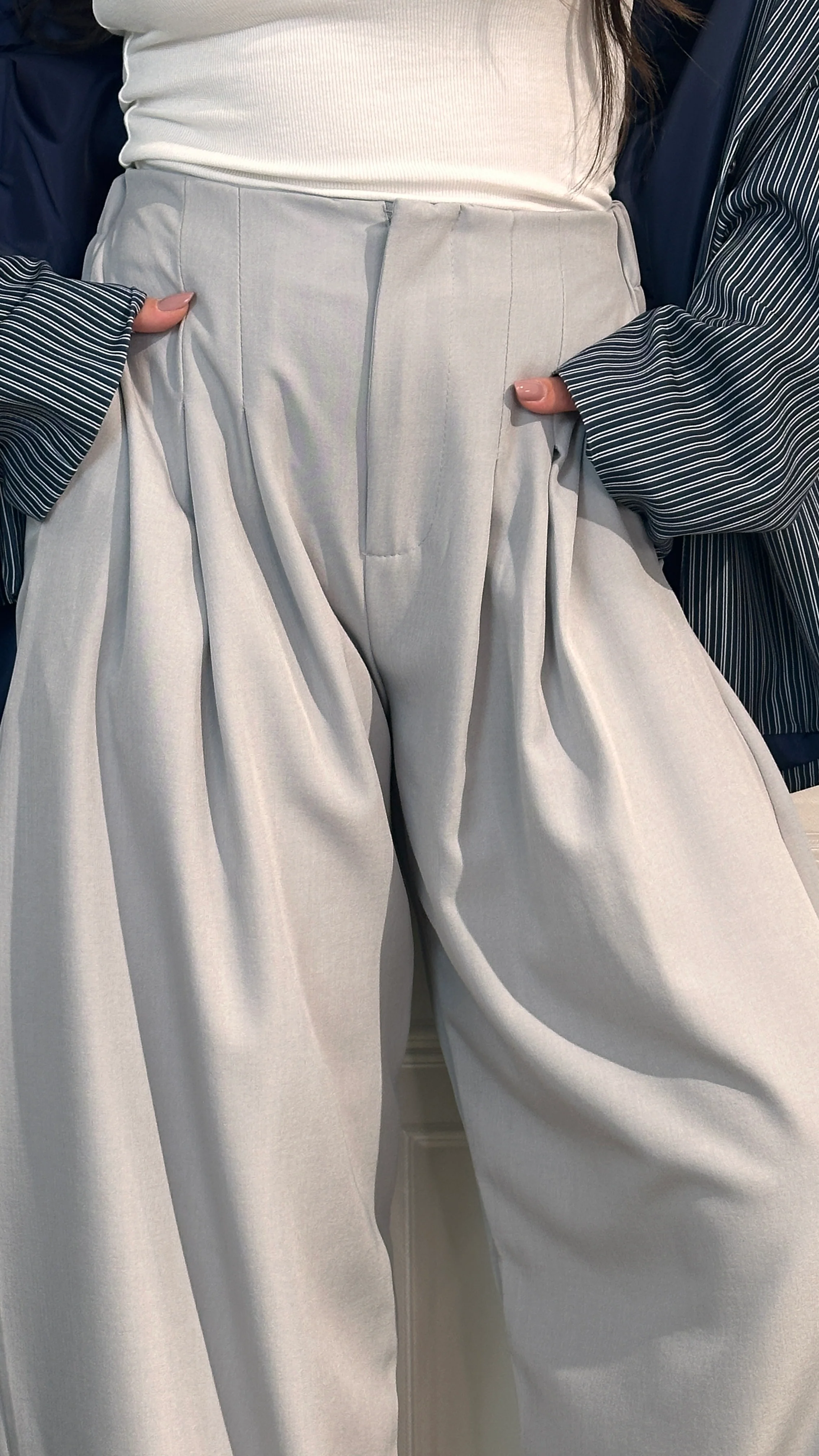 Pantalone Balloon Honey grigio chiaro - Image 3