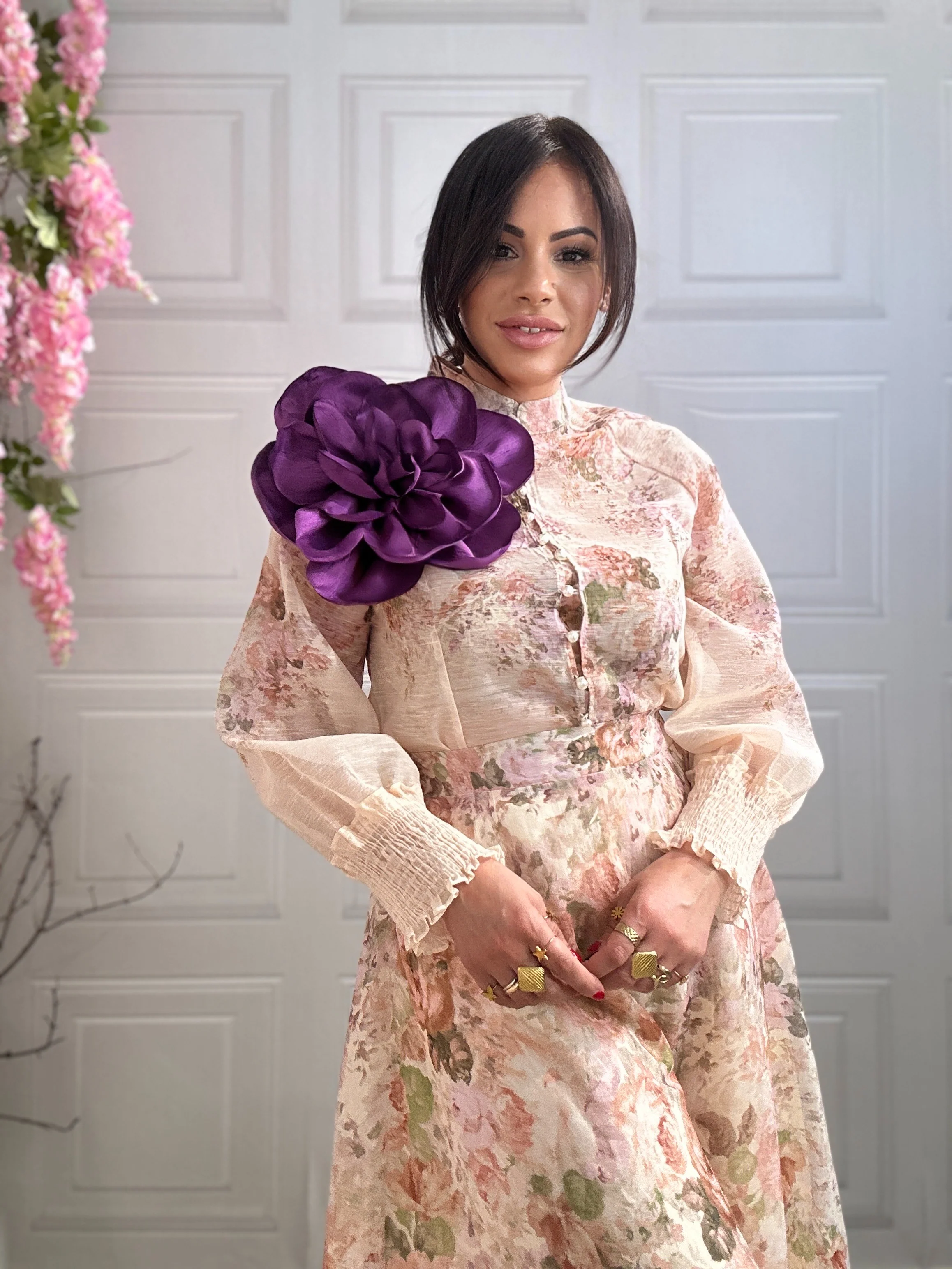 Maxi spilla Fiore Viola - Image 3