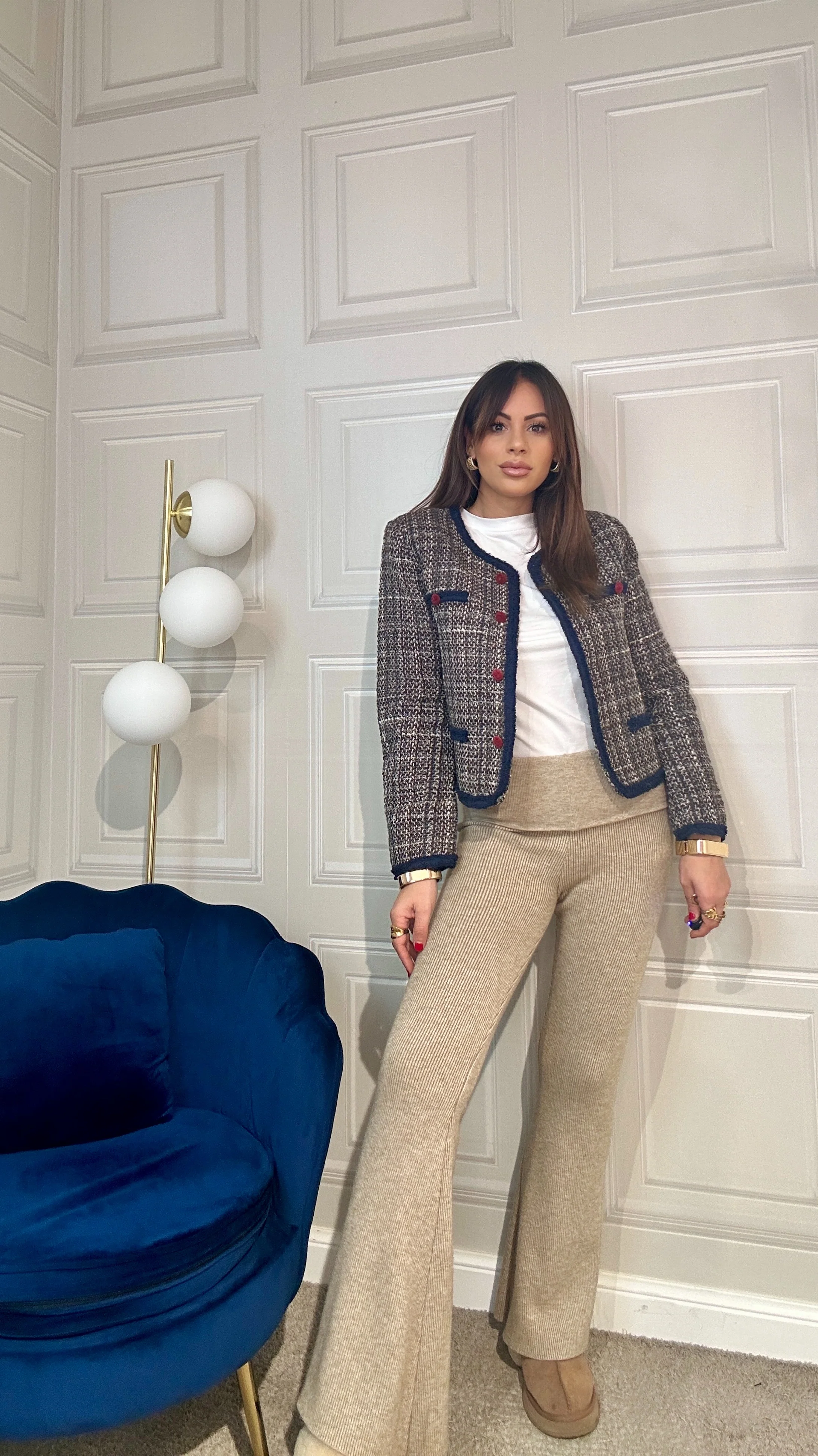 Pantalone a costine Beige - Image 2