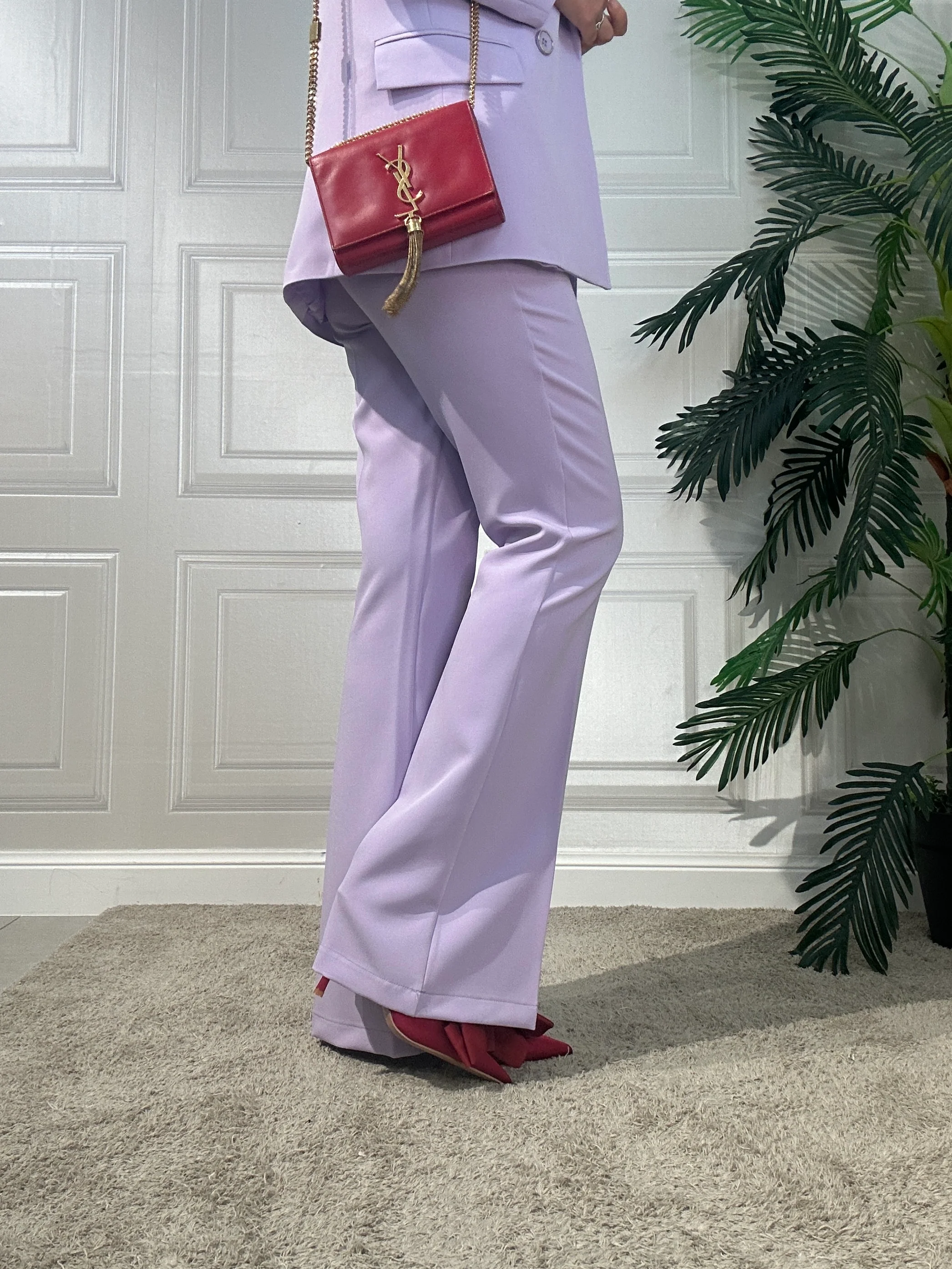 Pantalone zampa Isabel 4214 Glicine by Le Robe - Image 3